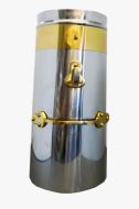 12" Double skin chimney stainless steel, brass band d