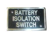 Battery label brass